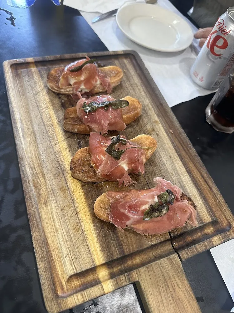 Burrata Crostini with Prosciutto Di Parma